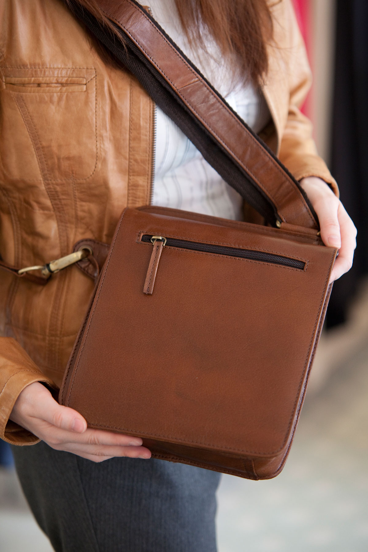 Leather Saddle Bags For Men IUCN Water