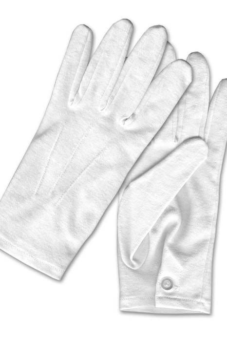 Men's white dress gloves