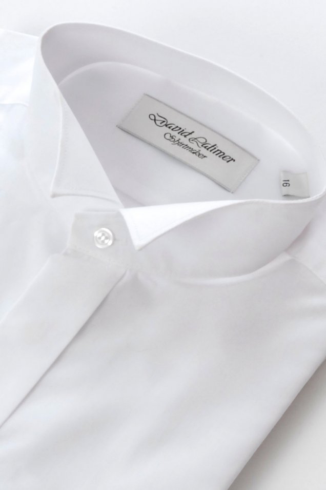 Wing collar Shirt Dual cuff from David Latimer
