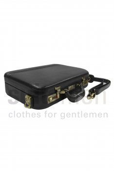 Hard Sided Leather Briefcase.
