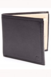 Blackfriars Black and Cream Coin Purse Bifold Wallet