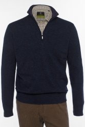 Lambswool Zip Neck Pull Over Jumper