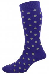 Purple or Red spotted Socks from Peter Jones