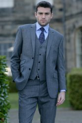 Skopes Haskell Grey Tweed Effect Suit