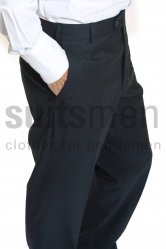 The Label Navy Pin Dot Trouser