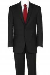 The Label Plain Grey or Black Herringbone Suit