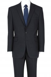 The Label Plain Navy 2/2 Twill Suit