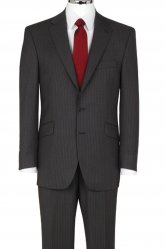The Label Red/Grey Shadow Stripe 2/1 Twill Suit