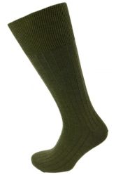 Viyella Plain Rib Half Hose Sock