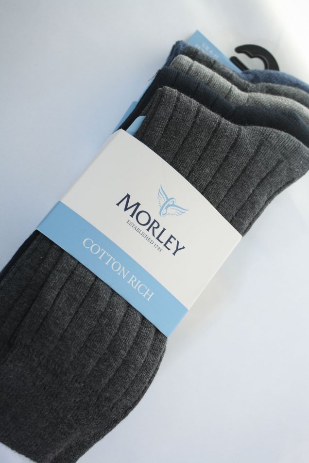 Morley Cotton 5 Pair Pack Rib Socks