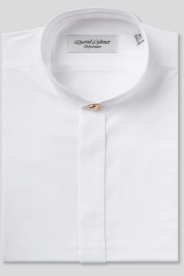 David Latimer Mandarin Collar Dress Shirt