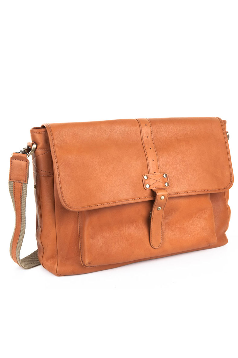 Columbian Leather Messenger Bag by Woodland Leather
