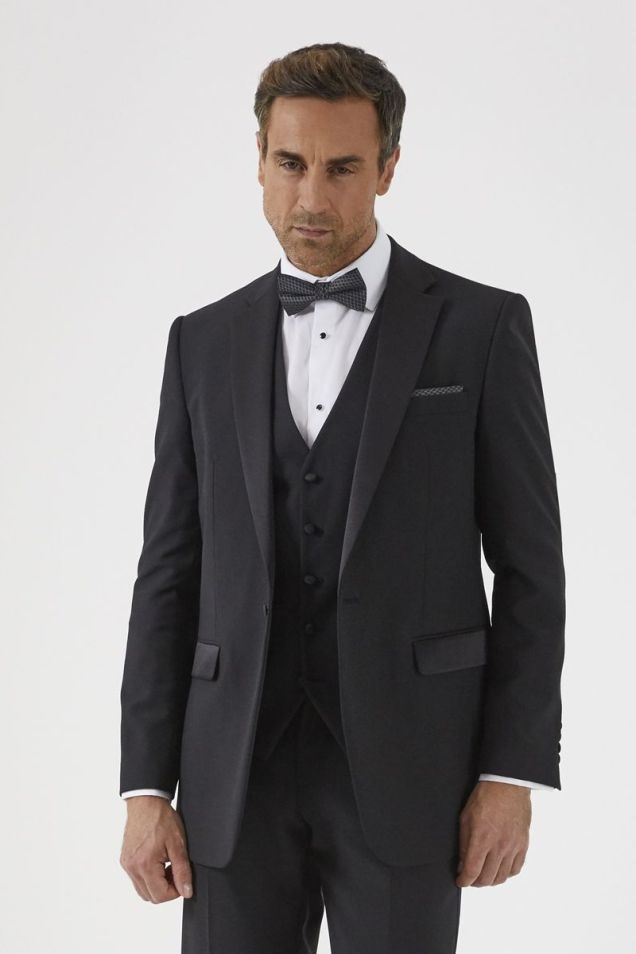 SKOPES Wool Blend Latimer Dinner Suit Jacket in Black in Size 34 To 62 S/R/L 