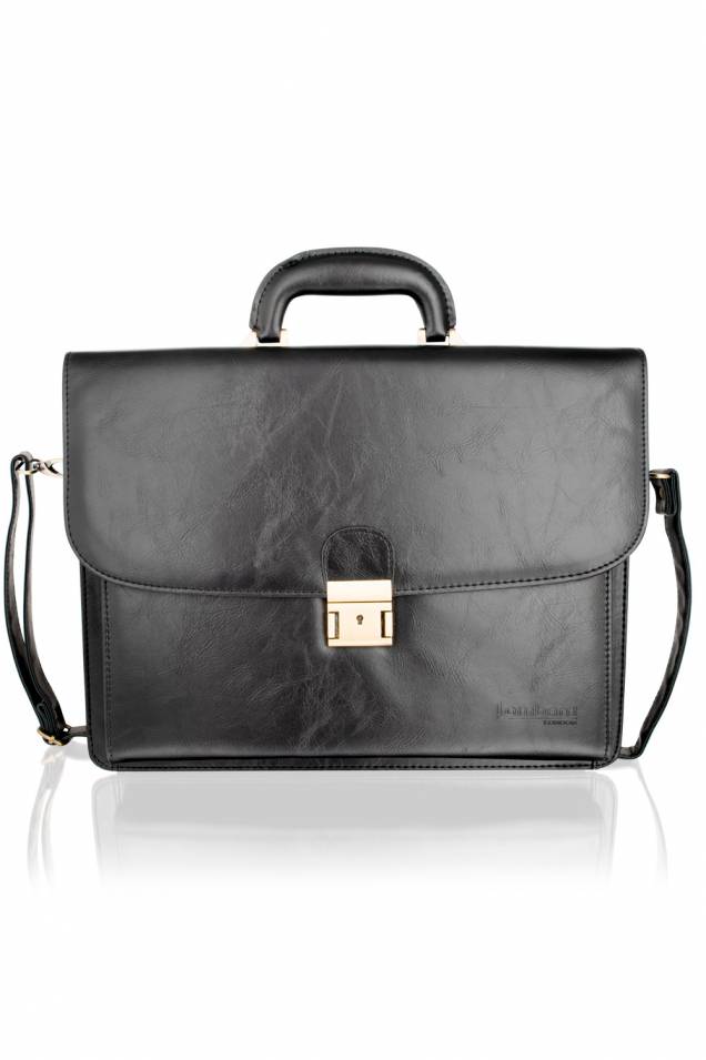Leather hard handle briefcase