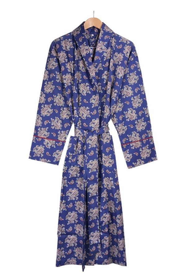 Lightweight Mens Dressing Gown Gatsby Paisley - Main Image