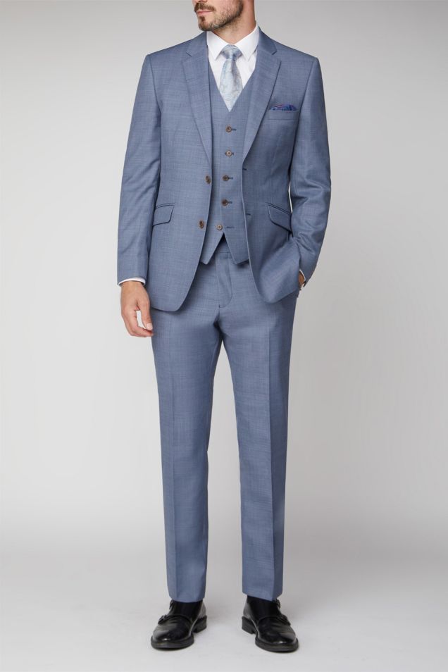 Skinny Light Blue Suit Trousers