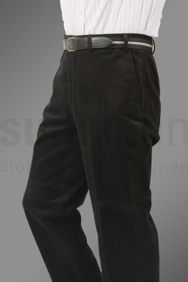 black corduroy trousers