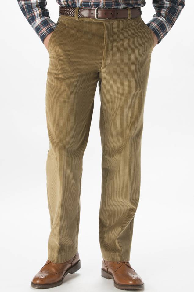 Tiverton 8 Wale Classic Fit Brisbane Moss Corduroy Trouser