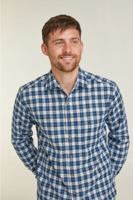 Blue Plaid Check Long Sleeve Casual Eco Shirt