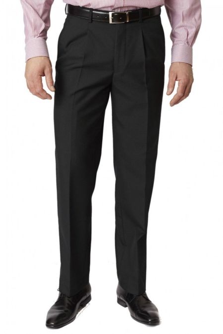 Mens Pleated Trousers