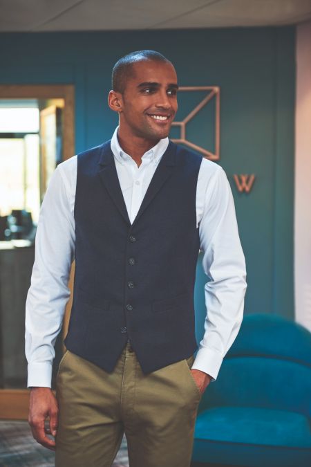 Round deals neck waistcoat