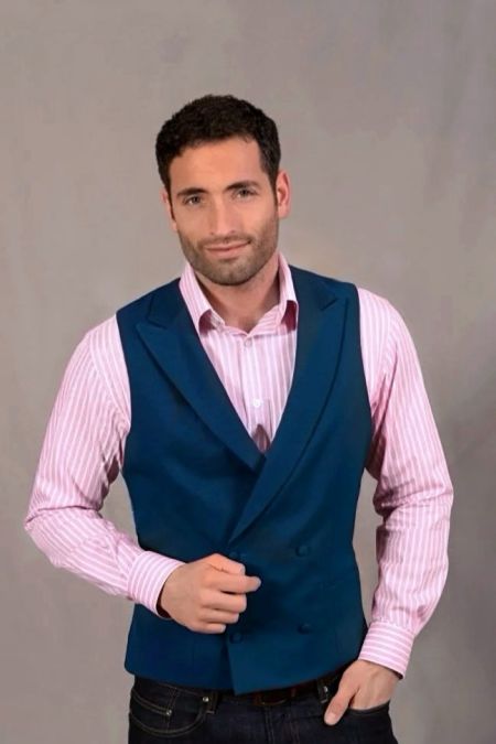 Slim Fit Double Breasted Waistcoat
