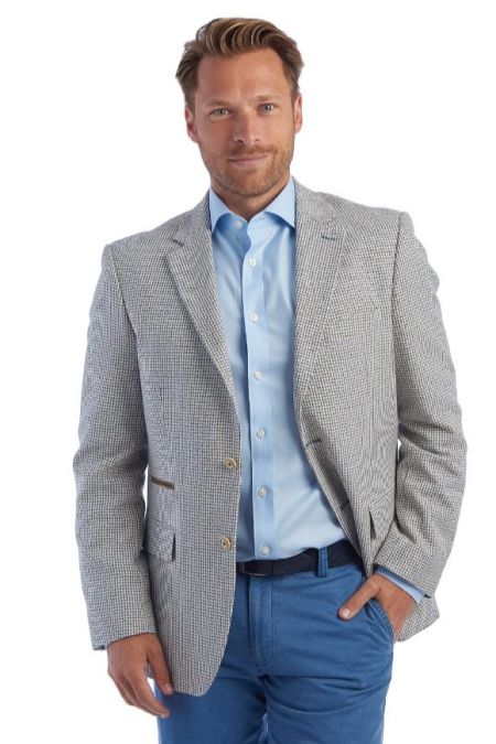 Trim Suede Check Jacket